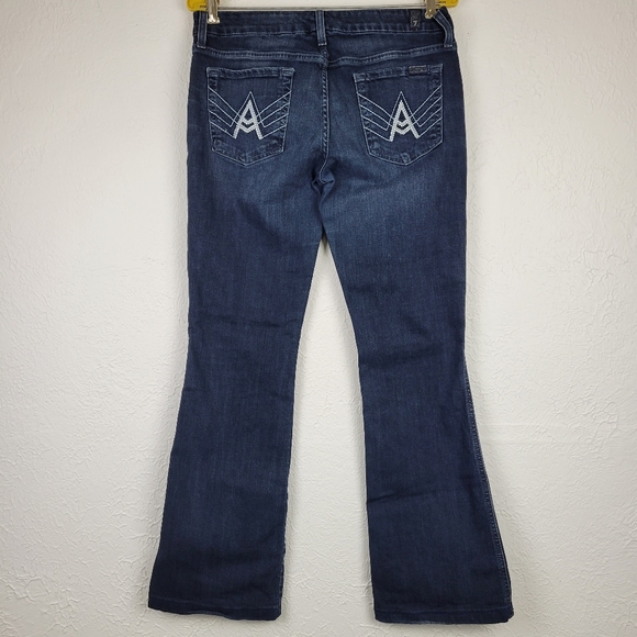 7 For All Mankind 'A' Pocket Jeans Sz 30~Actual 31×29.5~Boot Cut Embellish - Picture 2 of 10